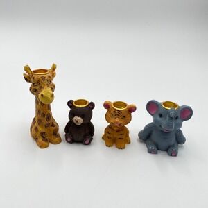 Animal Candle Holders Noahs Ark 3D Resin Giraffe Bear Tiger Elephant Candlestick